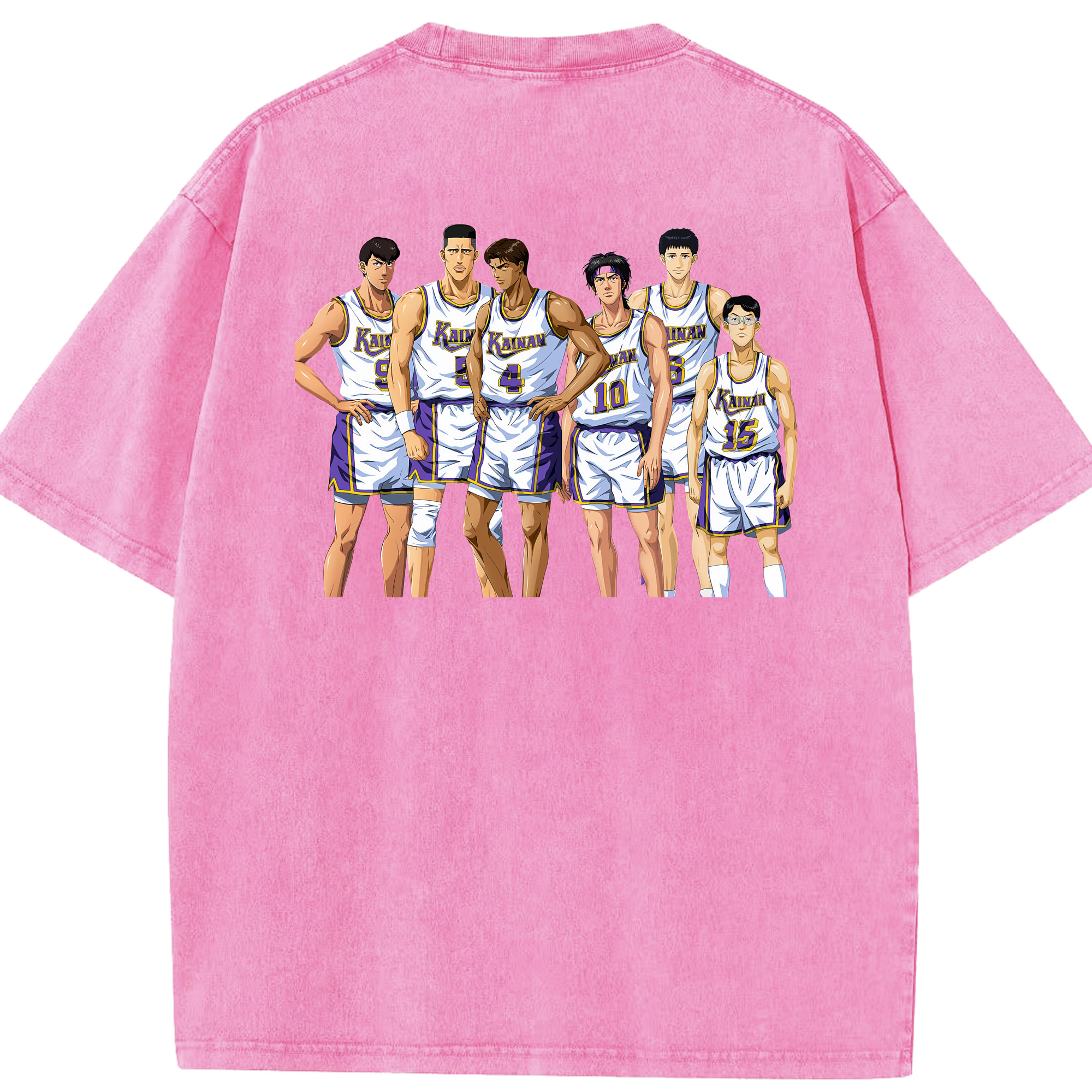 （画像用） SLAM DUNK／スラムダンク 綿100% ヴィンテージ風 半袖Tシャツ（背面プリント）